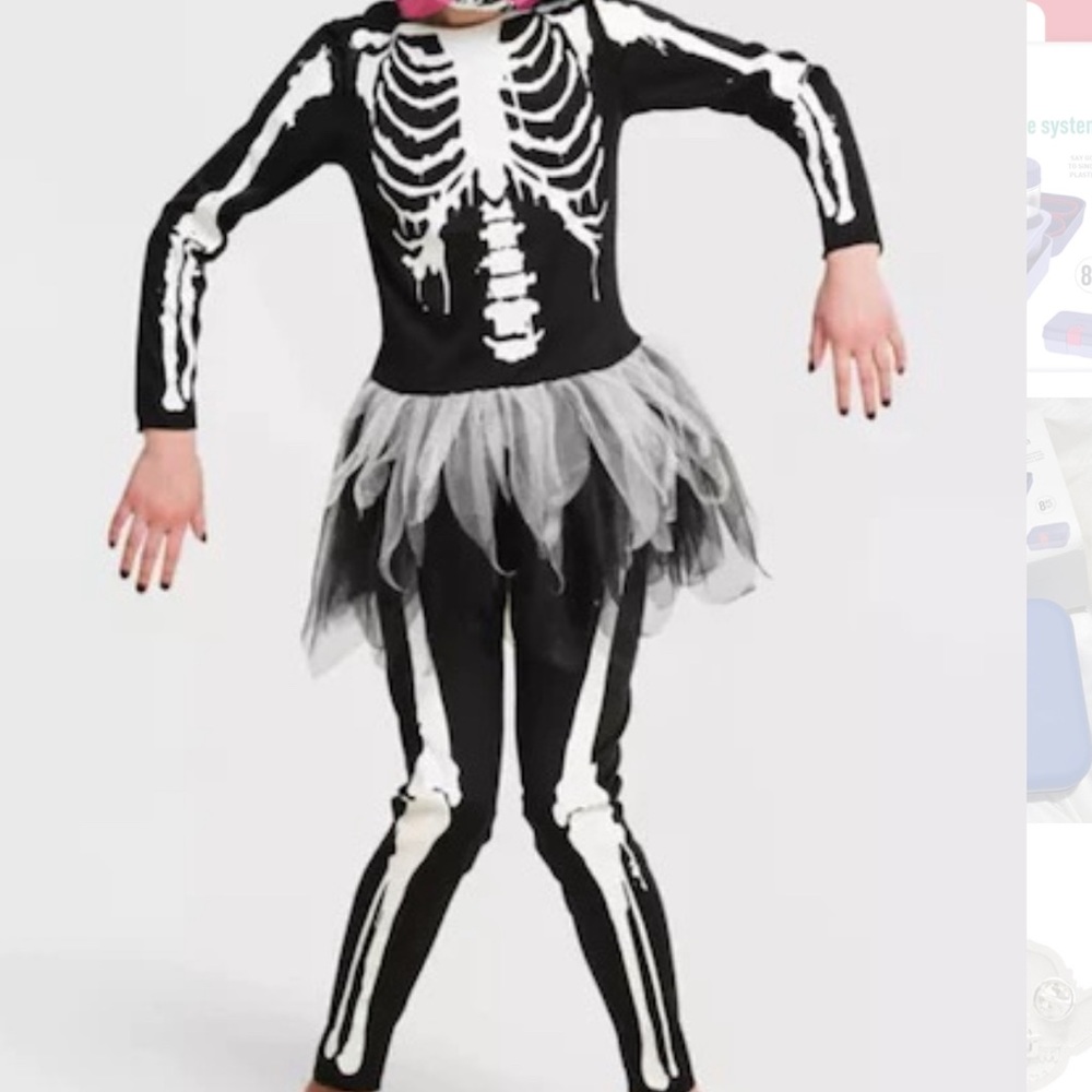 Girl skeleton costume